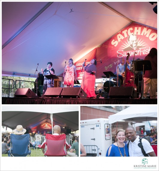 Topsy Chapman & Sound Harmony performing at Satchmo SummerFest. We ran into two members of the Preservation Hall Jazz Band (pictured bottom right). 