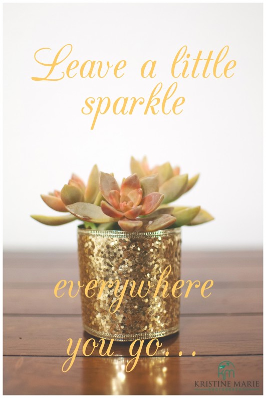 DIY Wedding Favors | Sparkly Succulents | Kristine Marie Photography