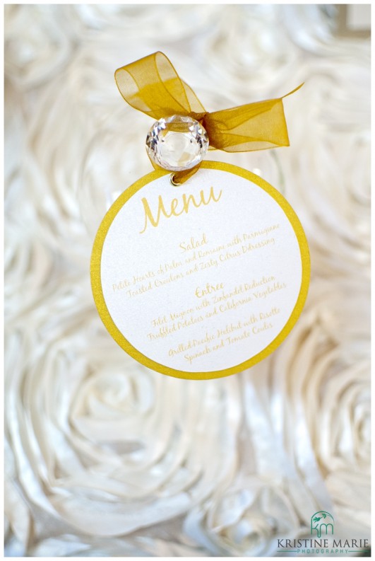 Wedding Dinner Menu | Wedding Paper Goods | Kristine Marie Photography