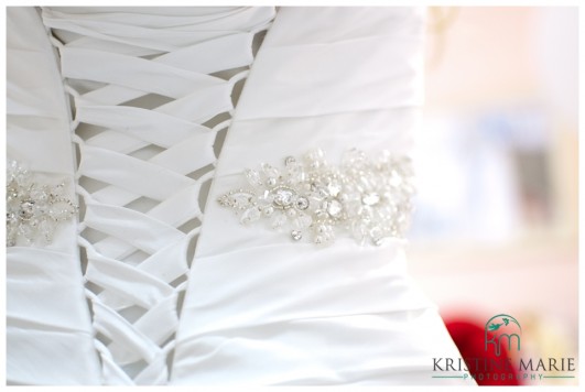 Delicate Details on Wedding Gown | Kristine Marie Photography