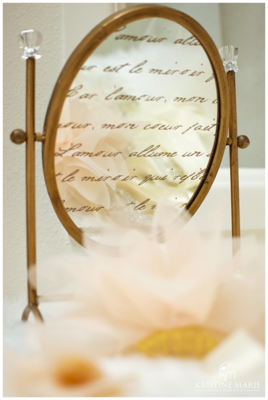 Vintage Mirror Wedding Decor | San Diego Wedding Photography | (c) Kristine Marie Photography