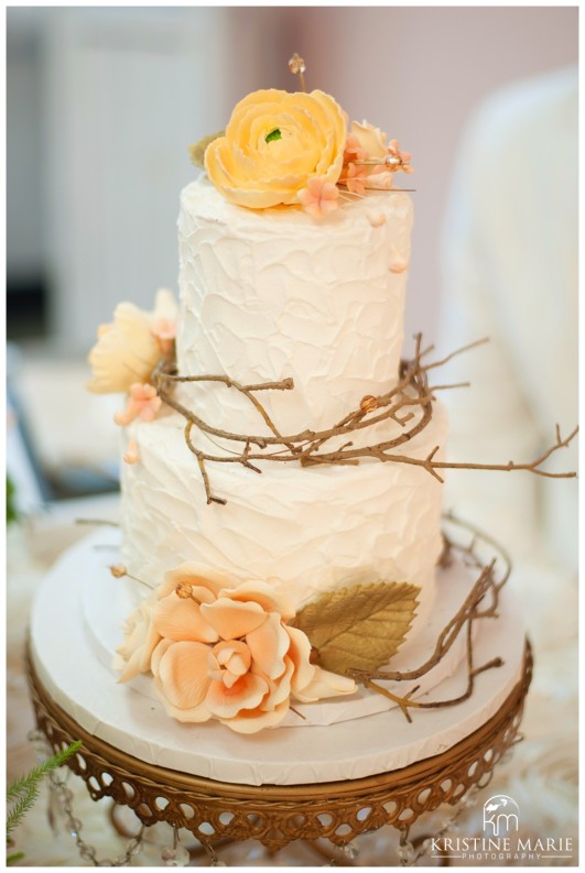 Rustic Style Wedding Cake | San Diego Wedding Photographer | (c) Kristine Marie Photography