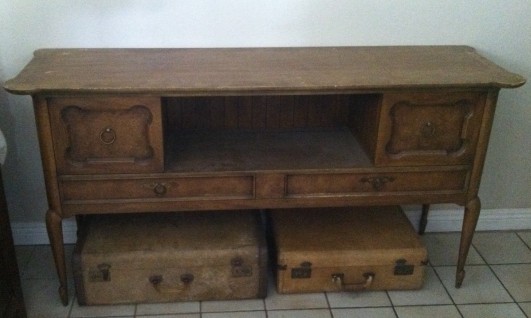 Before Photo of an Old Table