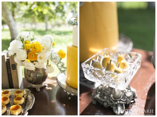 Wedding Decor Inspiration | Pear Theme Dessert Table | Kristine Marie Photography