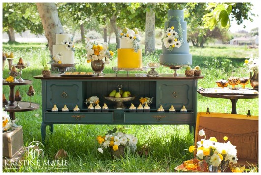 Wedding Decor Inspiration | Pear Theme Dessert Table | Kristine Marie Photography