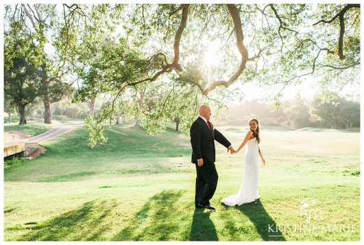 Bride and Groom Sunset Portraits | Mt. Woodson Castle Wedding | Kristine Marie Photography