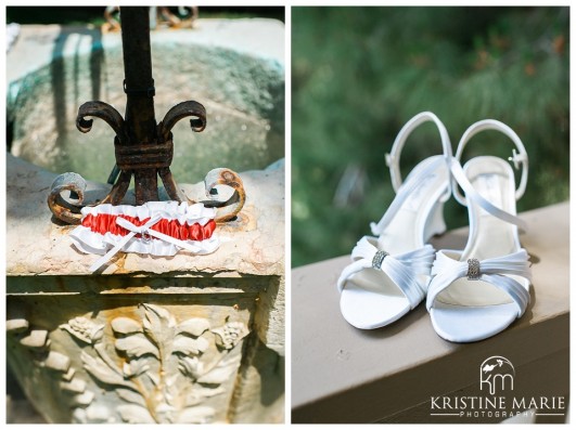 Garter and Shoes | Rancho Bernardo Inn Wedding Photos | Kristine Marie Photography