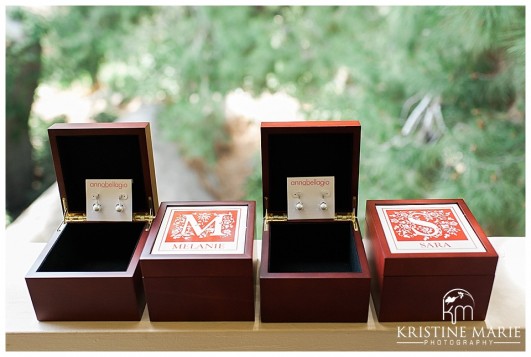 Personalized Jewelry Box for Bridesmaids | Rancho Bernardo Inn Wedding Photos | Kristine Marie Photography