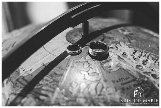 Wedding Bands on a Globe | Rancho Bernardo Inn Wedding Photos | Kristine Marie Photography