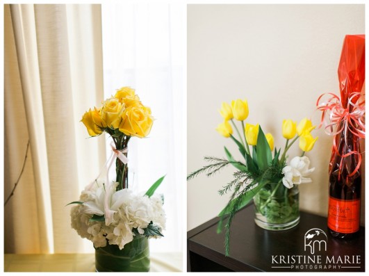 Yellow and White Floral Arrangement | San Diego Botanic Wedding Pictures | Kristine Marie Photography