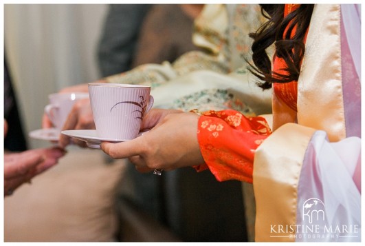 Bride serving tea | San Diego Botanic Wedding Pictures | Kristine Marie Photography