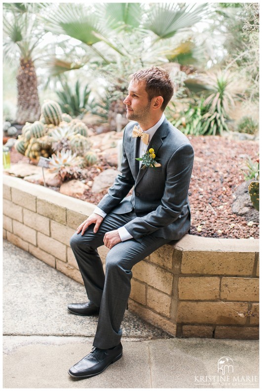 Groom portrait | San Diego Botanic Wedding Pictures | Kristine Marie Photography