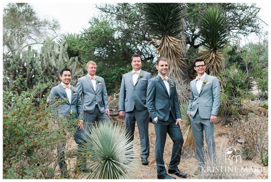 Groom and groomsmen photo | San Diego Botanic Wedding Pictures | Kristine Marie Photography