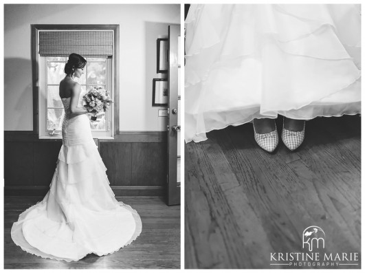 Bridal portrait and cute shoes | San Diego Botanic Wedding Pictures | Kristine Marie Photography