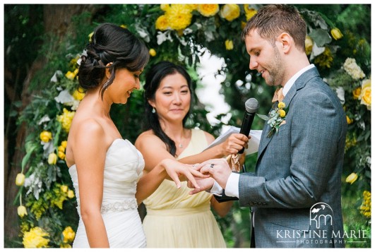 ring exchange photo | San Diego Botanic Wedding Pictures | Kristine Marie Photography