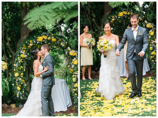 the first kiss | San Diego Botanic Wedding Pictures | Kristine Marie Photography