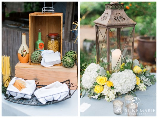 cocktail hour decor | San Diego Botanic Wedding Pictures | Kristine Marie Photography