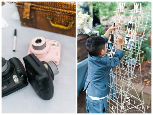 polaroid cameras | San Diego Botanic Wedding Pictures | Kristine Marie Photography