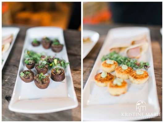 appetizers for cocktail hour | San Diego Botanic Wedding Pictures | Kristine Marie Photography