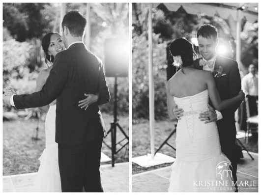 first dance pictures | San Diego Botanic Wedding Pictures | Kristine Marie Photography