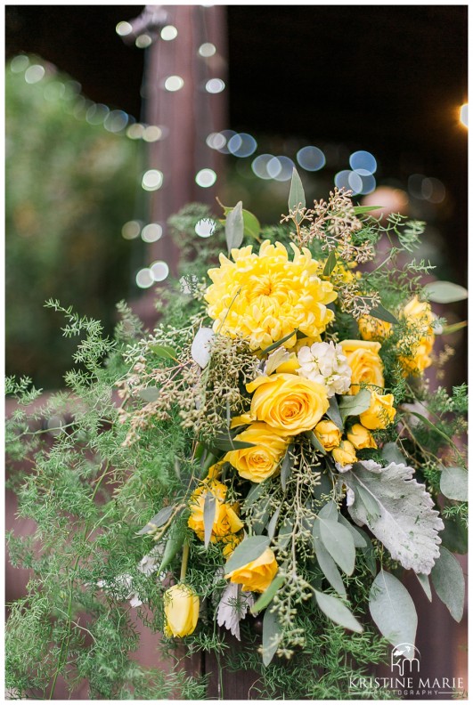 yellow flowers for wedding | San Diego Botanic Wedding Pictures | Kristine Marie Photography