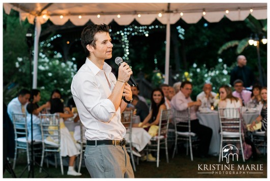 best man speech | San Diego Botanic Wedding Pictures | Kristine Marie Photography