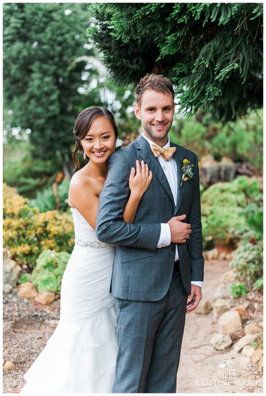 Bride and groom romantic pictures | San Diego Botanic Wedding Pictures | Kristine Marie Photography