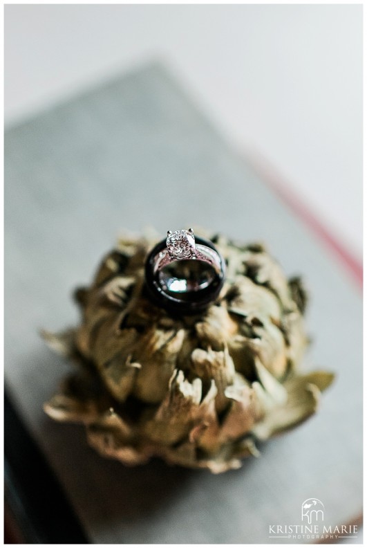 Wedding ring shot | Bride and groom romantic pictures | San Diego Botanic Wedding Pictures | Kristine Marie Photography