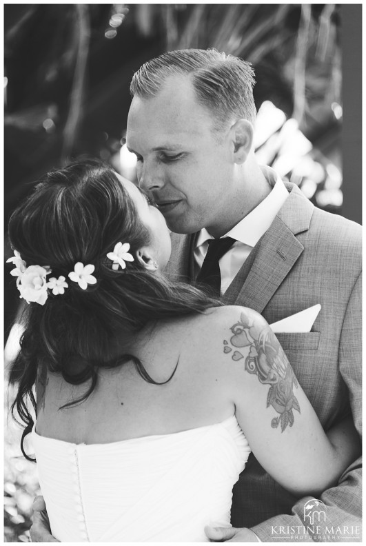 Bride and Groom First Look | Marina Village Wedding Photographer | Photo by: Kristine Marie Photography