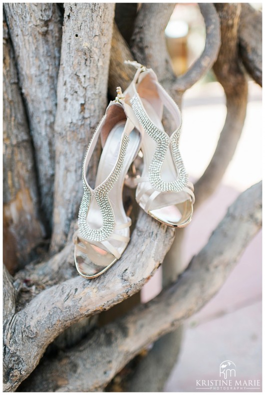 Diamond Studded Gold Wedding Shoes | Marina Village Wedding Photographer | Photo by: Kristine Marie Photography