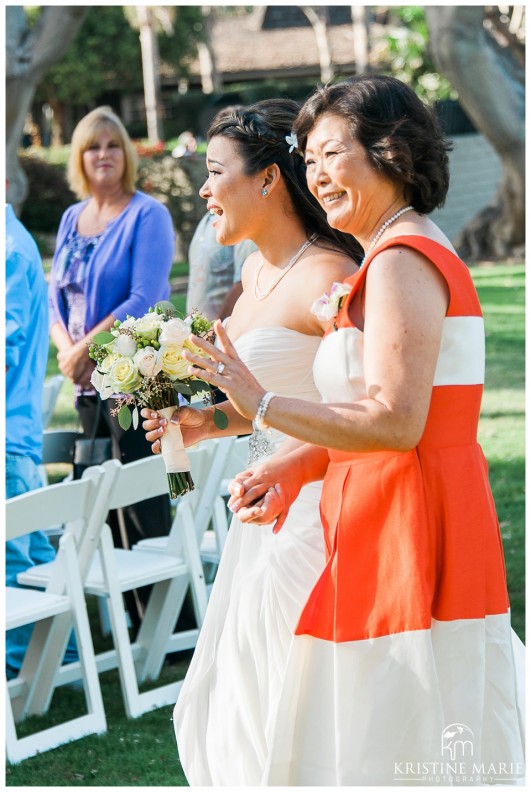 Mom gives Bride Away | Marina Village Wedding Photographer | Photo by: Kristine Marie Photography