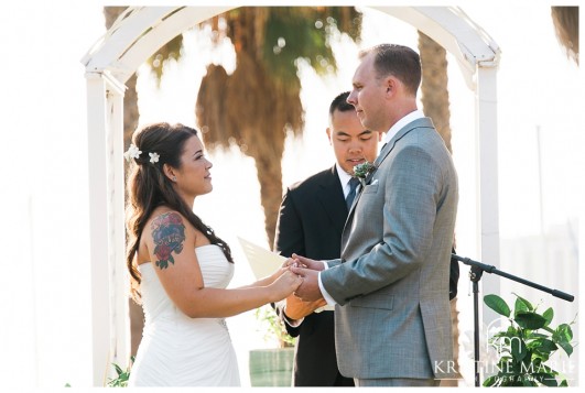 Exchanging Vows Photo | Marina Village Wedding Photographer | Photo by: Kristine Marie Photography