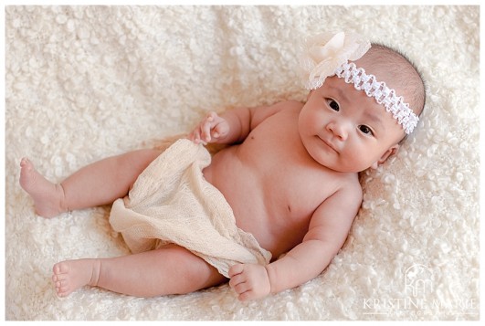 3 Month Old Baby Girl | San Diego Newborn Baby Photographer | Kristine Marie Photography