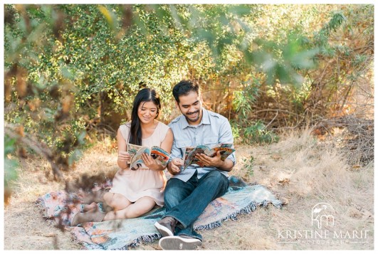 Couple Reading Comics Together | San Diego Engagement Photographer | Kristine Marie Photography