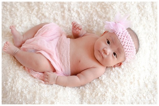 Awake Photo of Baby Girl | San Diego Newborn Baby Photographer | Kristine Marie Photography