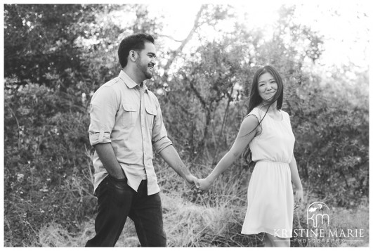 Black and White Photo of the Bride to be and Groom to Be | San Diego Engagement Photographer | Kristine Marie Photography