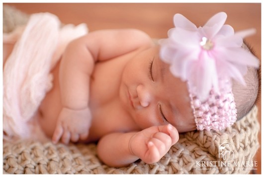 Newborn Baby In Pink | San Diego Newborn Baby Photographer | Kristine Marie Photography