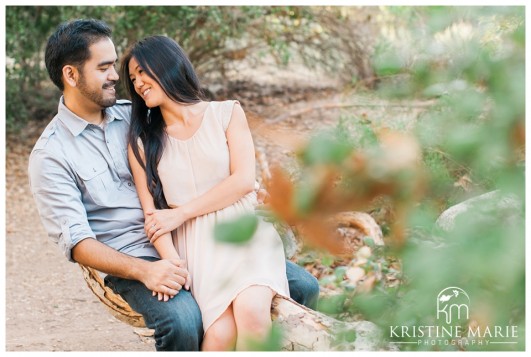 Couple Kissing in a Tree | San Diego Engagement Photographer | Kristine Marie Photography