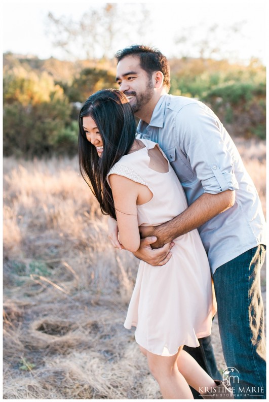 Couple Having Fun on Engagement Photoshoot | San Diego Engagement Photographer | Kristine Marie Photography