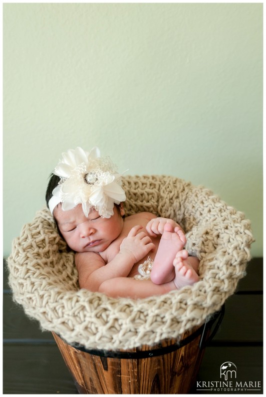 Newborn Baby Girl Photo | San Diego Newborn Baby Photographer | Kristine Marie Photography