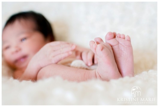 Newborn Baby Feet Photo | San Diego Newborn Baby Photographer | Kristine Marie Photography