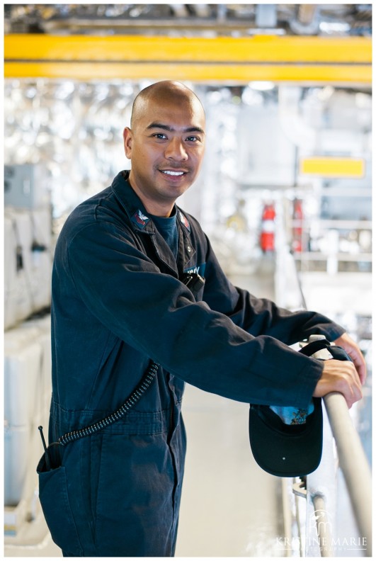 Sailor in Coveralls | Homecoming USS Coronado | San Diego Photographer | Kristine Marie Photography