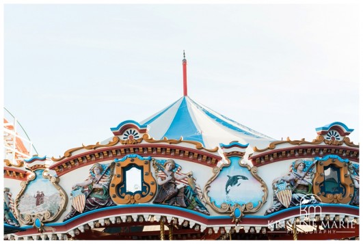 Carousel at Belmont Park | San Diego Engagement Photographer | © Kristine Marie Photography