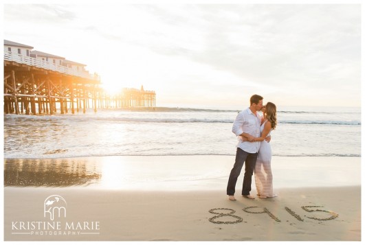 Crystal Pier Beach Engagement Photo | San Diego Engagement Photographer | © Kristine Marie Photography