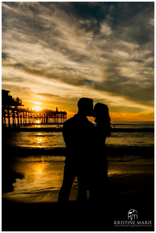 Silhouette Photo | San Diego Engagement Photographer | © Kristine Marie Photography