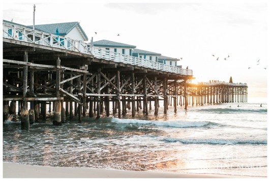 Crystal Pier at Sunset | San Diego Engagement Photographer | © Kristine Marie Photography