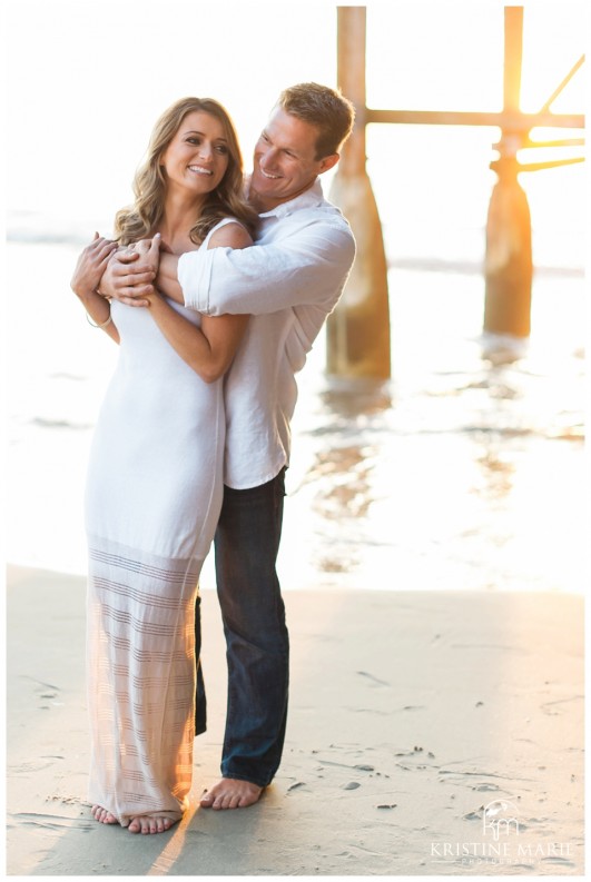 Crystal Pier Beach Engagement Photos | San Diego Engagement Photographer | © Kristine Marie Photography