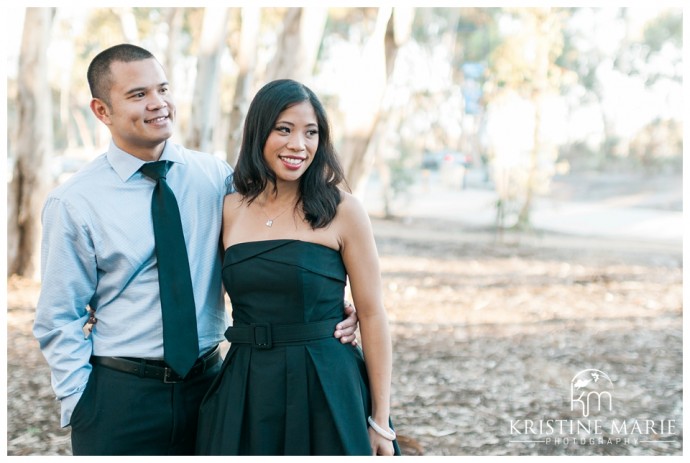 eucalyptus groves | UCSD Engagement Photo | La Jolla Engagement Wedding Photographer | © www.kristinemariephotography.com