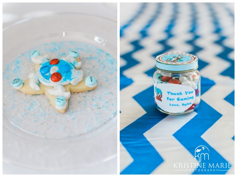 Cookie Decorating Activity for Party Favors | First Birthday Party Photo | Dr. Seuss Theme | San Diego Event Photographer | Kristine Marie Photography  | © www.kristinemariephotography.com