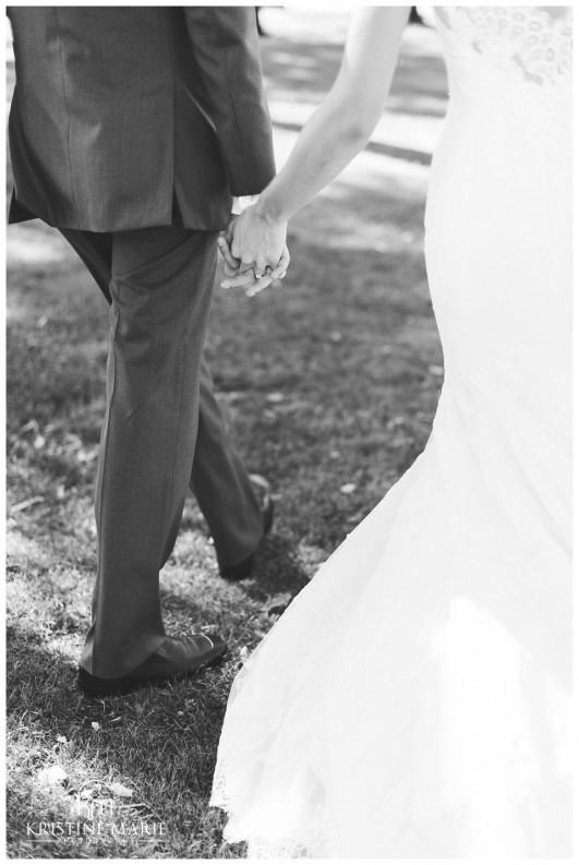 Bride and Groom Holding Hands | Temecula Creek Inn Wedding Photo | Temecula Wedding Photographer | Kristine Marie Photography | © www.kristinemariephotography.com